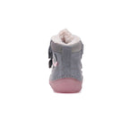 D.D.Step ghete fete imblanite cu talpa fluorescenta 26-31 Grey cu pasarele