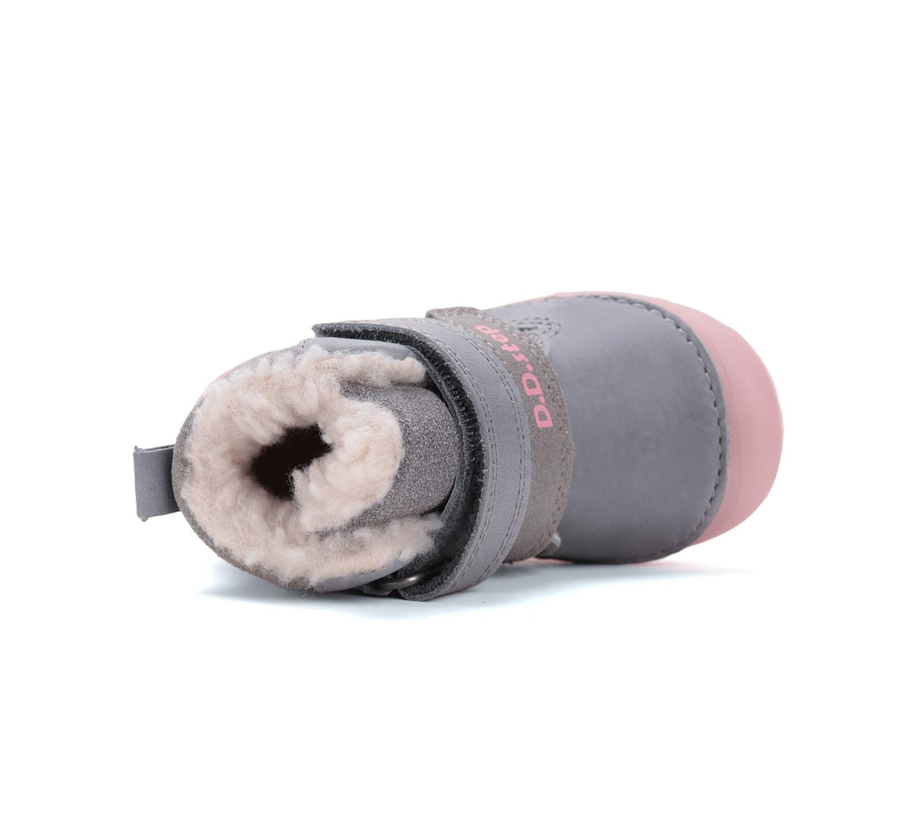 D.D.Step ghete fete imblanite cu talpa fluorescenta 26-31 Grey cu pasarele