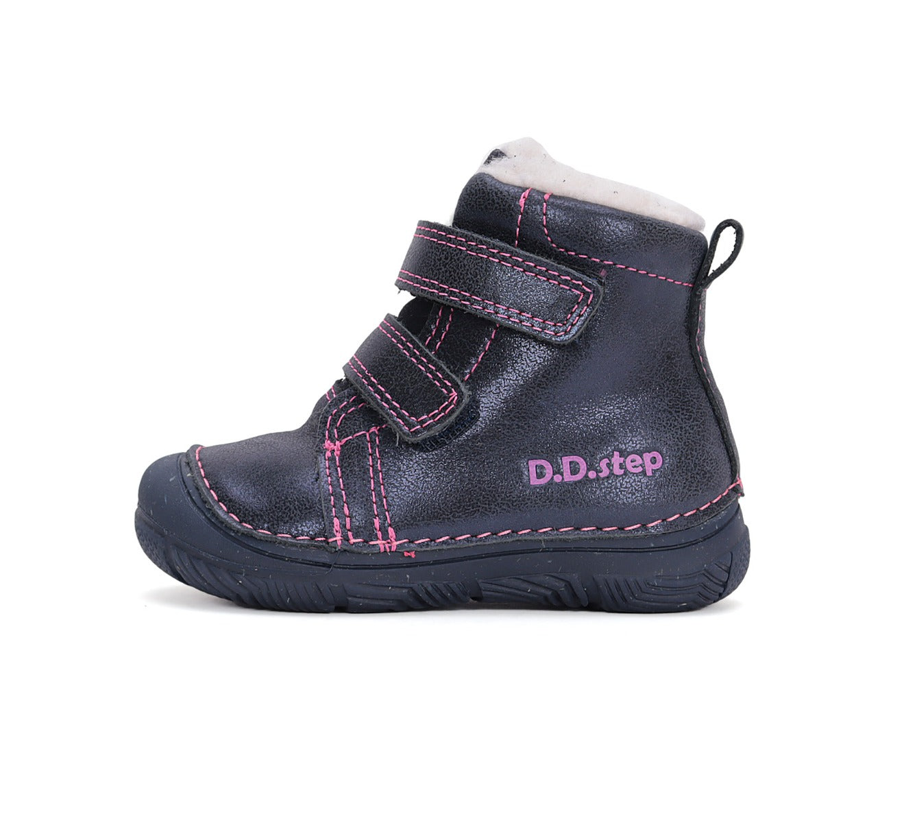 D.D.Step ghete fete imblanite 26-31 Royal Blue cu roz