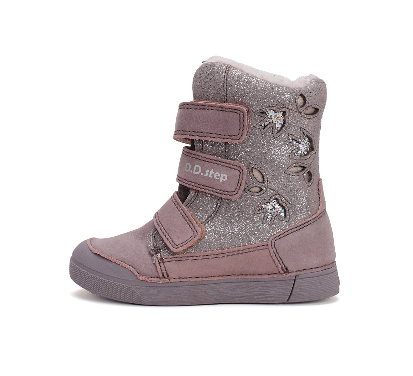 D.D.Step ghete fete imblanite 25-30 Baby Pink cu pasari