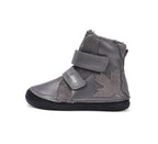 D.D.Step ghete fete imblanite 26-31 Dark Grey cu frunza