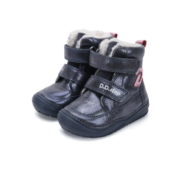 D.D.Step ghete fete imblanite 26-31 Royal Blue cu D Imagine principală a produsului