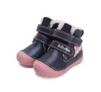 D.D.Step ghete fete imblanite 26-31 Royal Blue cu vulpe