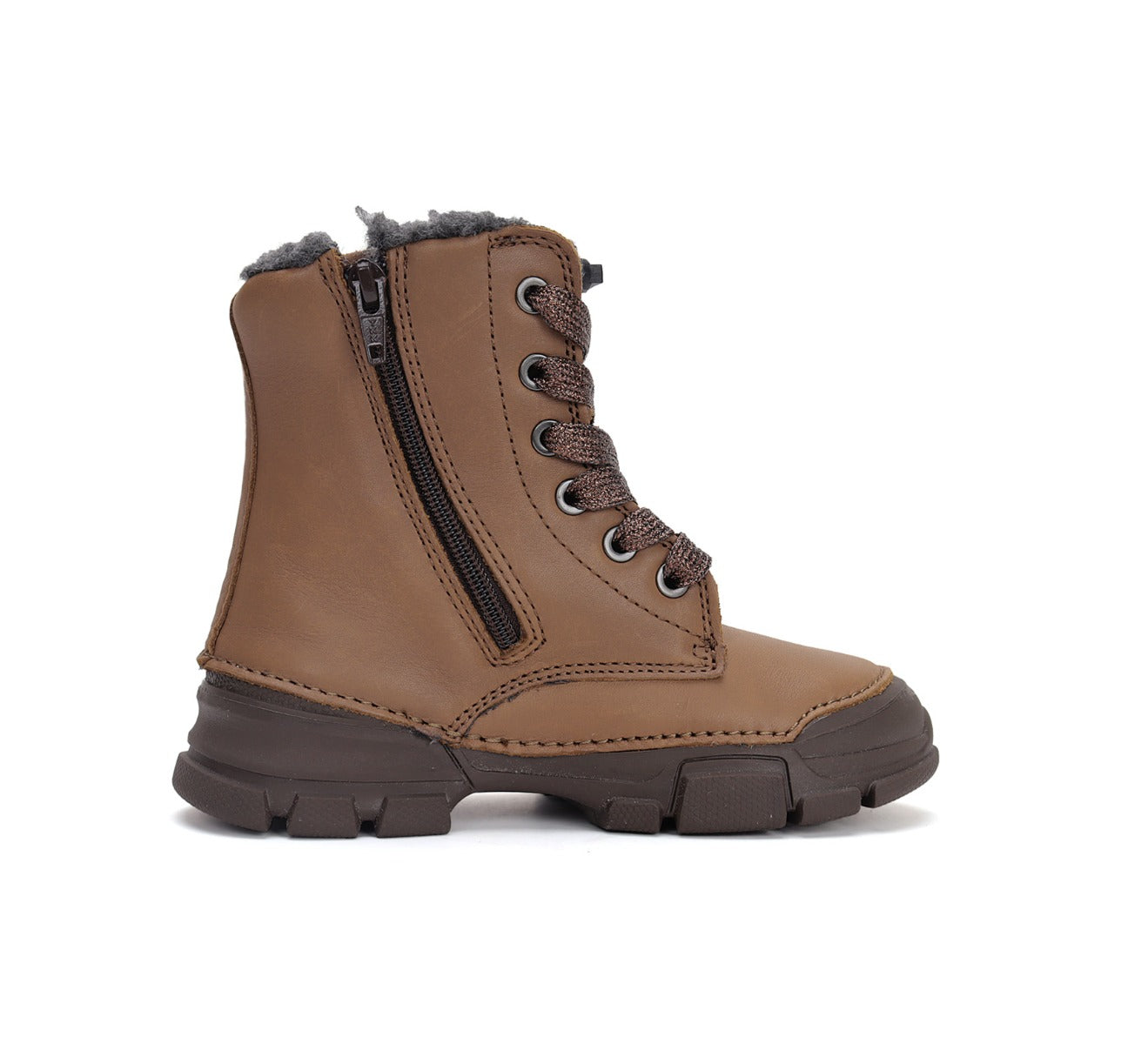 D.D.Step ghete fete imblanite 25-30 Chocolate cu inimioara