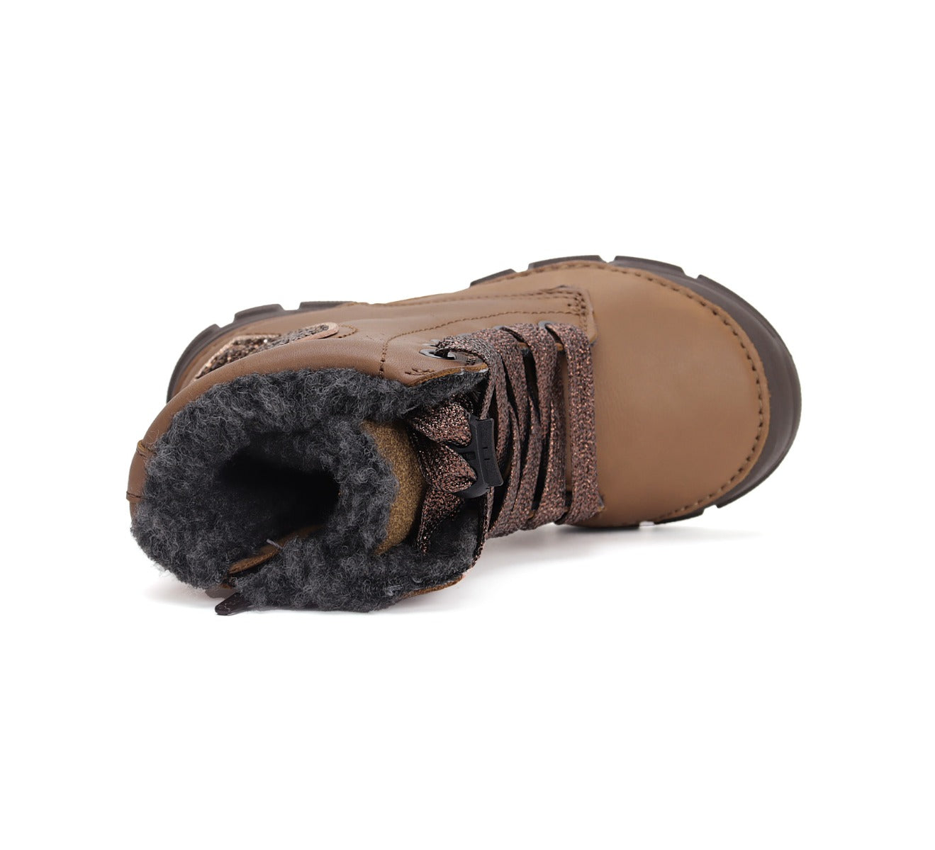 D.D.Step ghete fete imblanite 31-36 Chocolate cu inimioara
