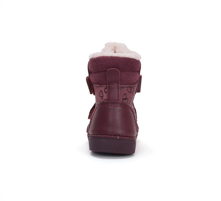 D.D.Step ghete fete imblanite 31-36 Raspberry cu inimioare