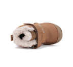 D.D.Step ghete fete imblanite cu talpa fluorescenta 20-25 Chocolate cu pasarele