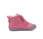 D.D.Step ghete fete imblanite Primii Pasi 20-25 Dark Pink cu caprioara