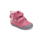 D.D.Step ghete fete imblanite Primii Pasi 20-25 Dark Pink cu caprioara
