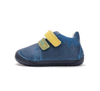 D.D.Step pantofi baieti Barefoot 20-25 Bermuda Blue cu galben si verde