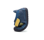 D.D.Step pantofi baieti Barefoot 20-25 Bermuda Blue cu galben si verde