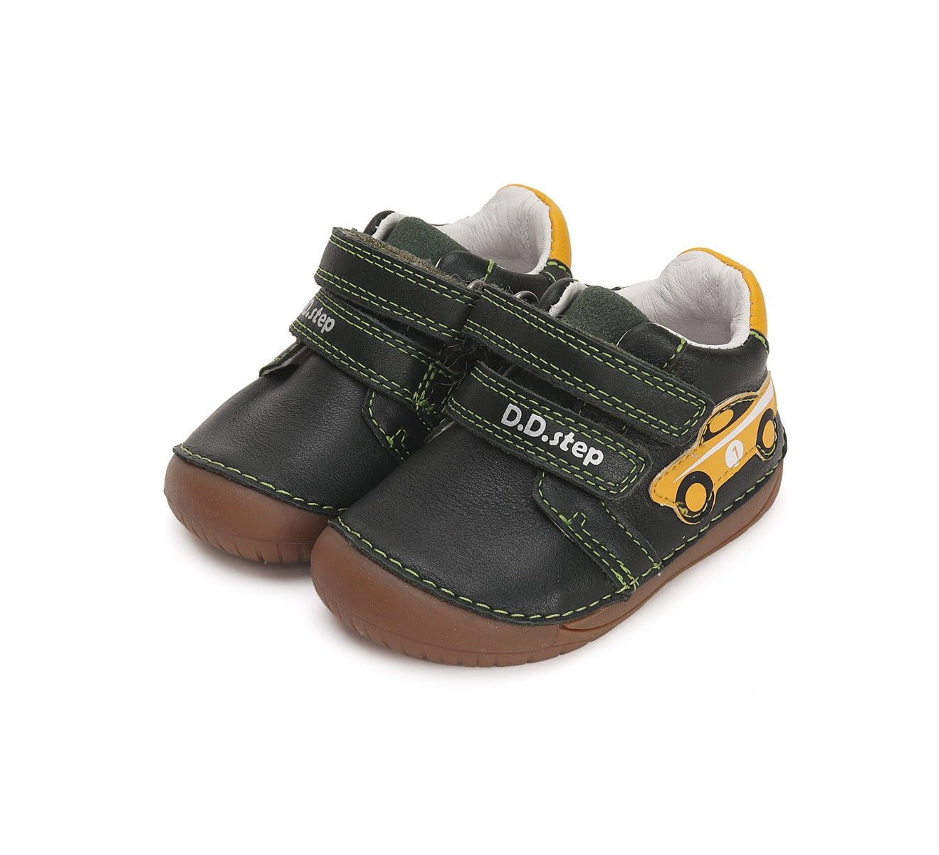 D.D.Step pantofi baieti Barefoot 20-25, Emerald cu masinuta de curse Imagine principală a produsului