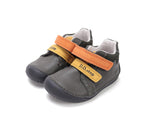 D.D.Step pantofi baieti Barefoot 20-25 Khaki cu portocaliu si galben