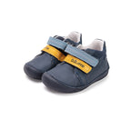 D.D.Step pantofi baieti Barefoot 20-25 Royal Blue cu albastru si galben