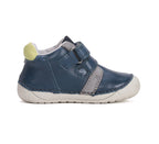 D.D.Step pantofi baieti Barefoot 20-25 Royal Blue cu dino