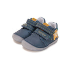 D.D.Step pantofi baieti Barefoot 20-25 Royal Blue cu monster
