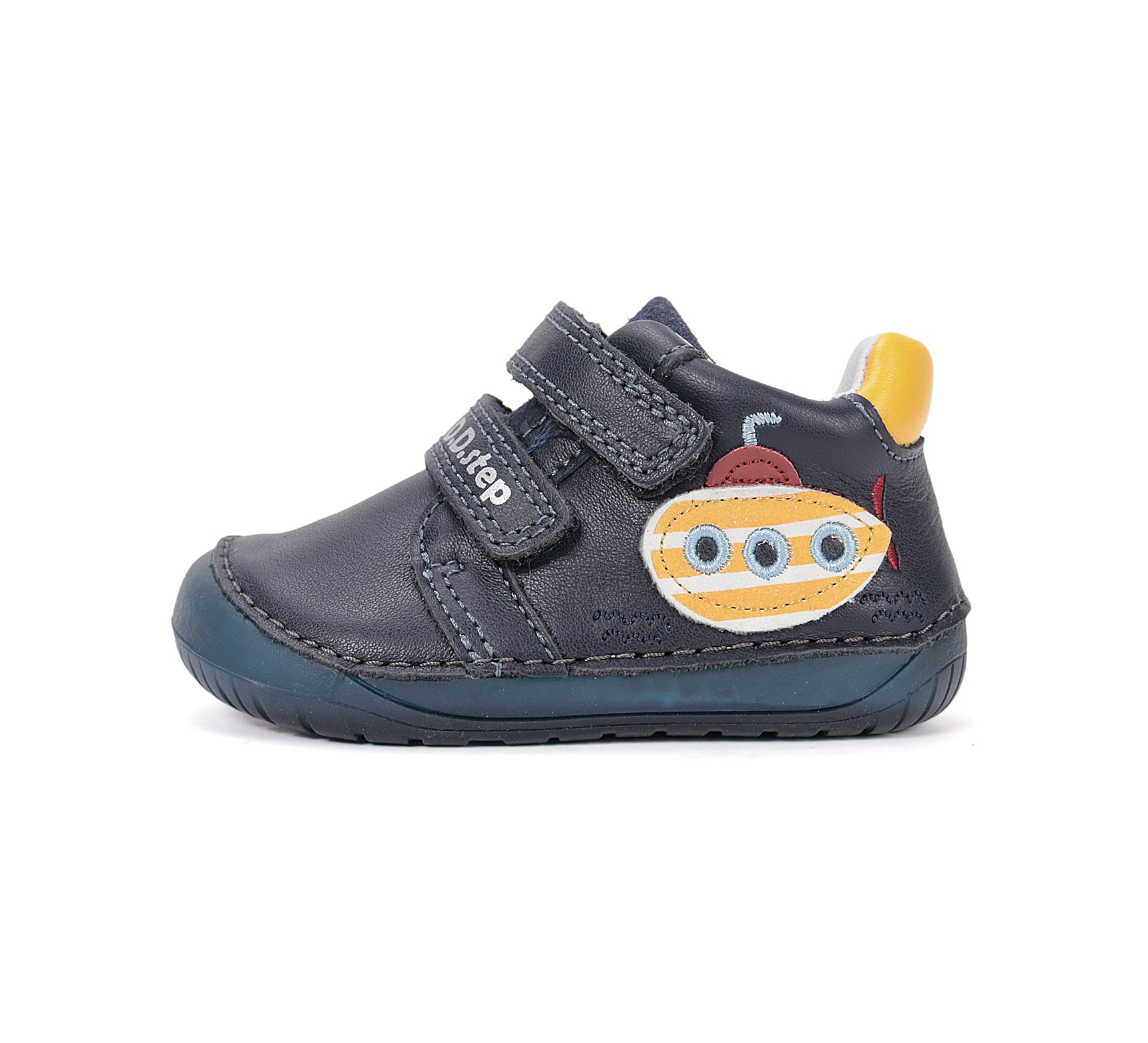 D.D.Step pantofi baieti Barefoot 20-25 Royal Blue cu submarin