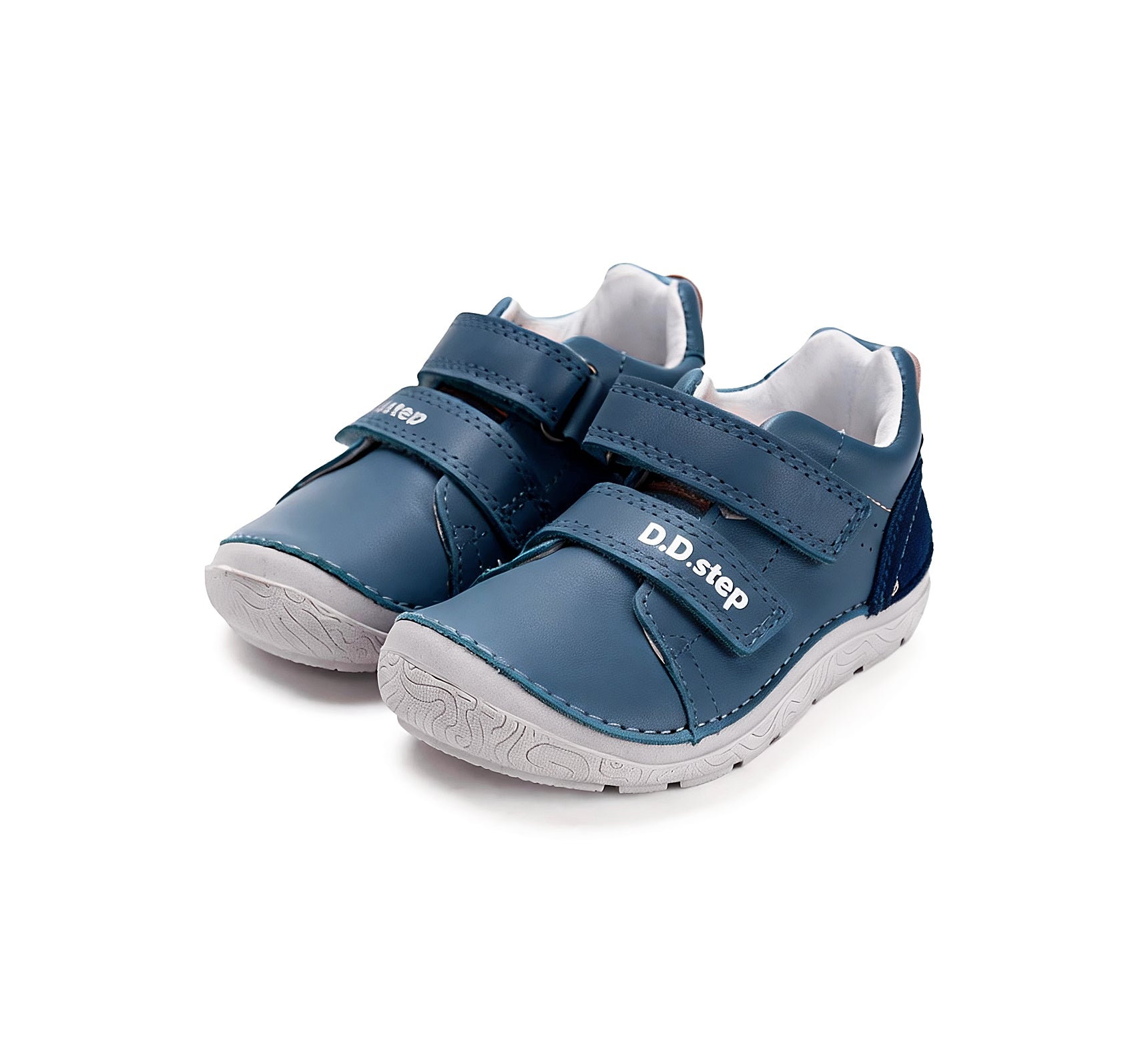 D.D.Step pantofi baieti Barefoot 22-27 Royal Blue combinat