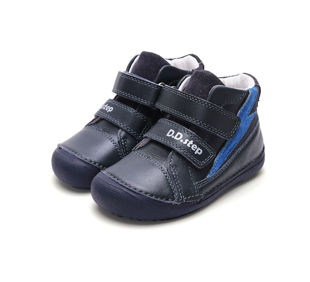 D.D.Step pantofi baieti Barefoot 25-30 Royal Blue cu fulger Imagine principală a produsului