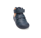 D.D.Step pantofi baieti Barefoot 31-36 Royal Blue cu maro