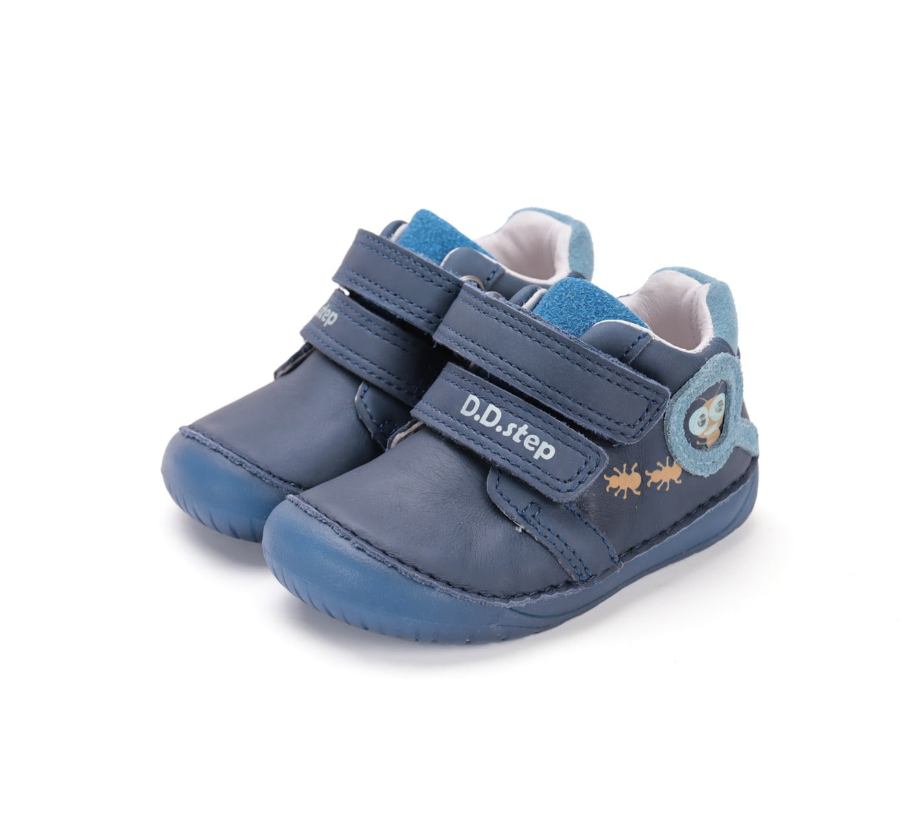 D.D.Step pantofi baieti Barefoot cu talpa fluorescenta 20-25 Bermuda Blue cu furnici Imagine principală a produsului