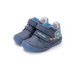 D.D.Step pantofi baieti Barefoot cu talpa fluorescenta 20-25 Bermuda Blue cu furnici