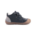 D.D.Step pantofi baieti Barefoot cu talpa fluorescenta 20-25 Black cu dino