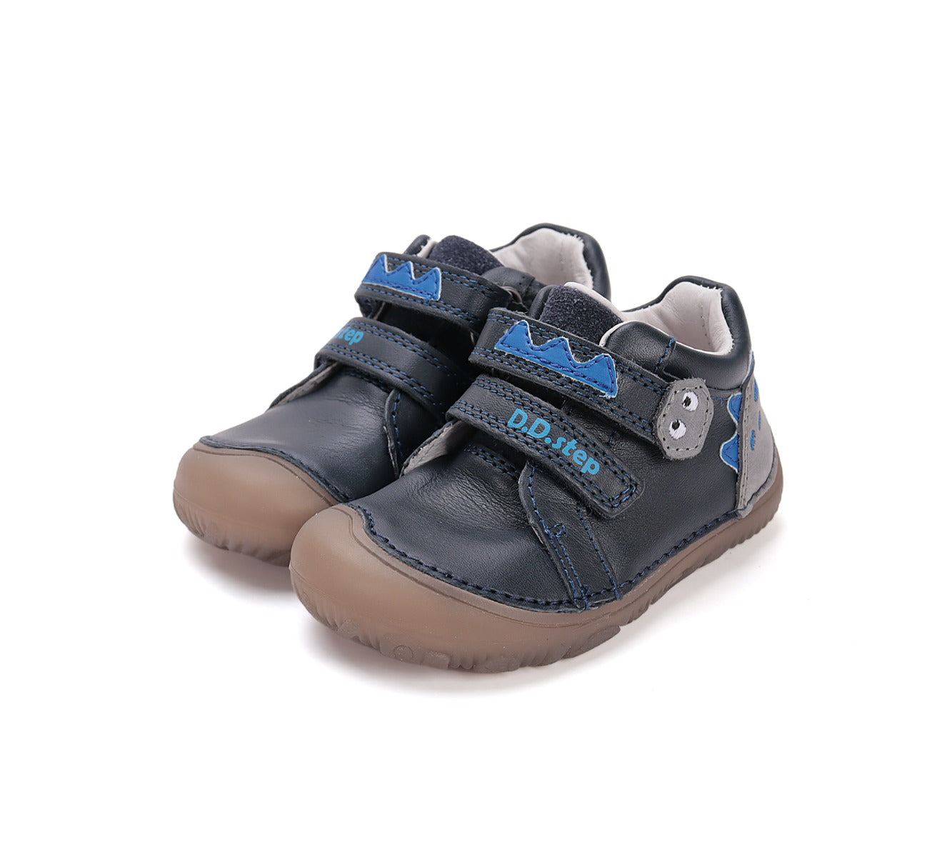 D.D.Step pantofi baieti Barefoot cu talpa fluorescenta 20-25 Black cu dino Imagine principală a produsului