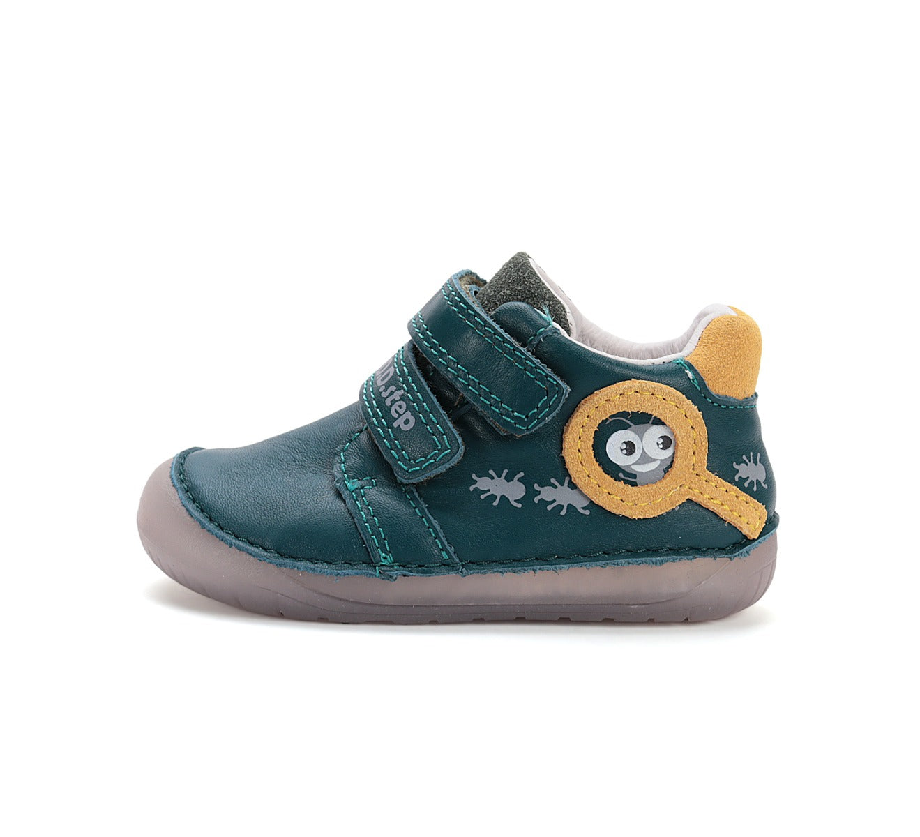 D.D.Step pantofi baieti Barefoot cu talpa fluorescenta 20-25 Calypso Sky cu furnici