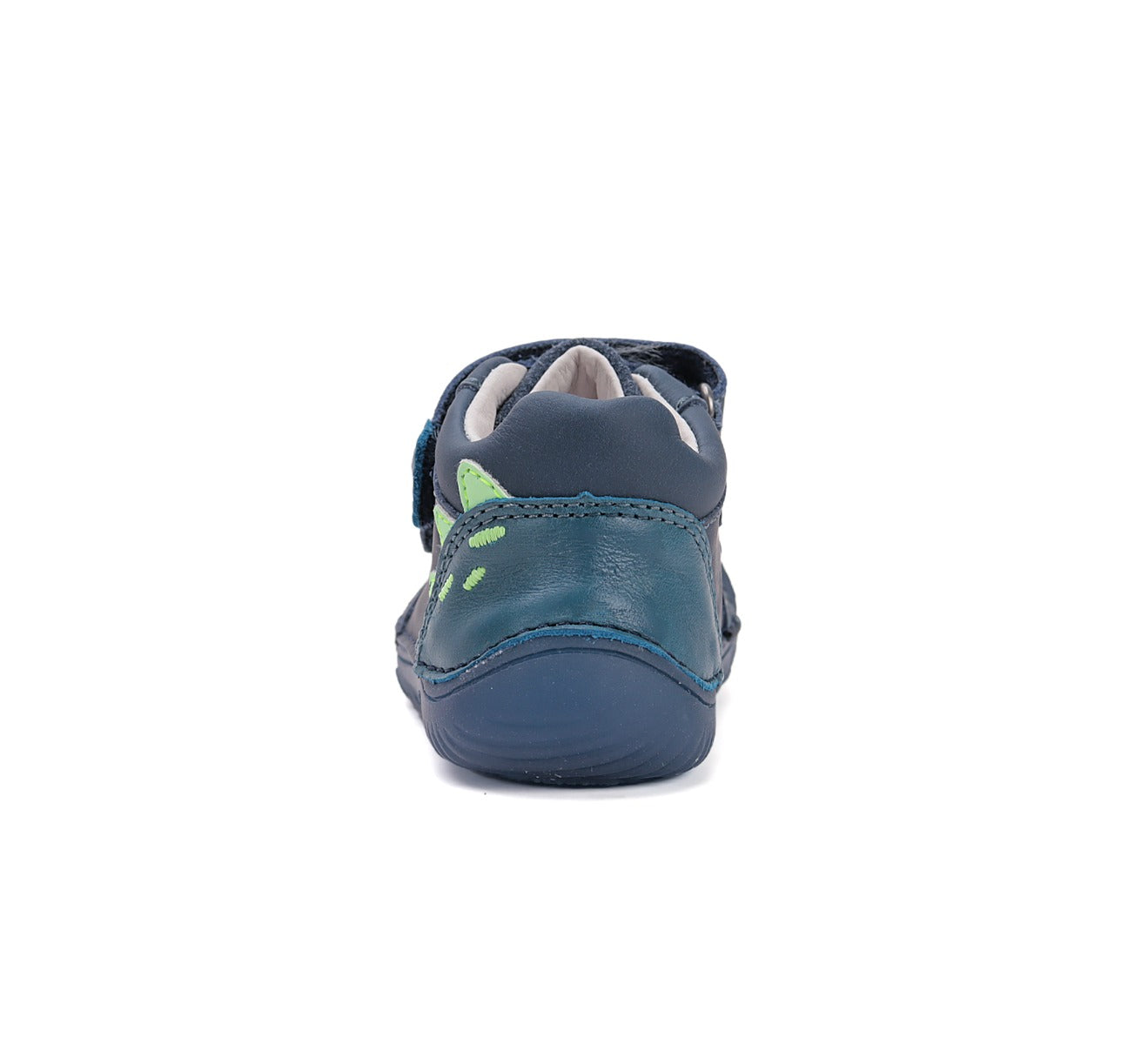 D.D.Step pantofi baieti Barefoot cu talpa fluorescenta 20-25 Royal Blue cu dino