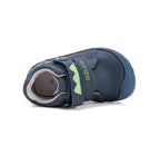 D.D.Step pantofi baieti Barefoot cu talpa fluorescenta 20-25 Royal Blue cu dino
