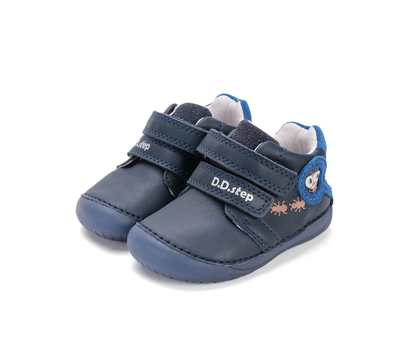 D.D.Step pantofi baieti Barefoot cu talpa fluorescenta 20-25 Royal Blue cu furnici Imagine principală a produsului
