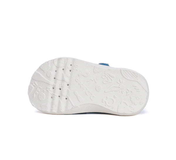 D.D.Step pantofi baieti Barefoot de interior 26-31 Calypso sky cu minge