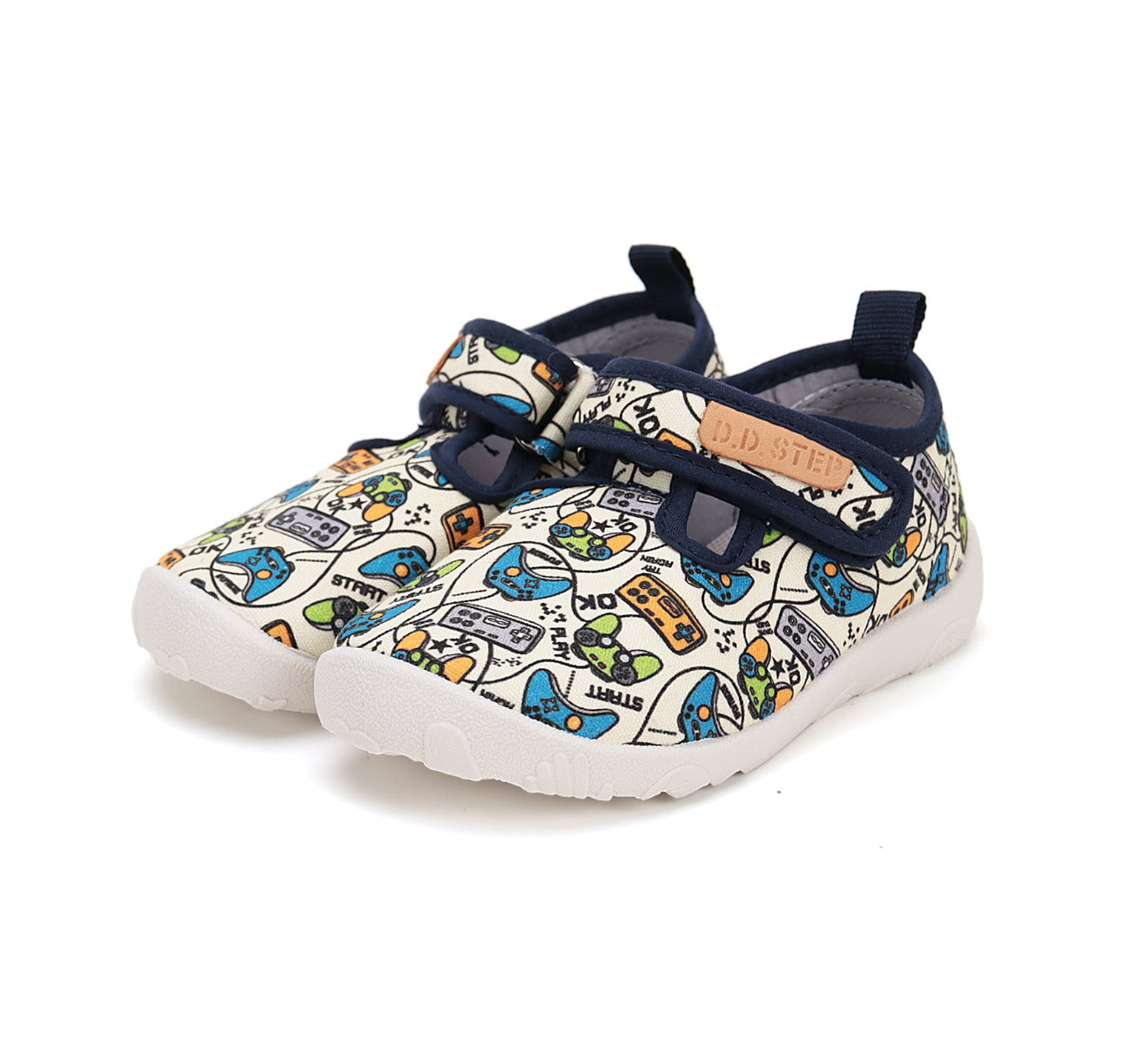 D.D.Step pantofi baieti Barefoot de interior 20-25 White Gamer
