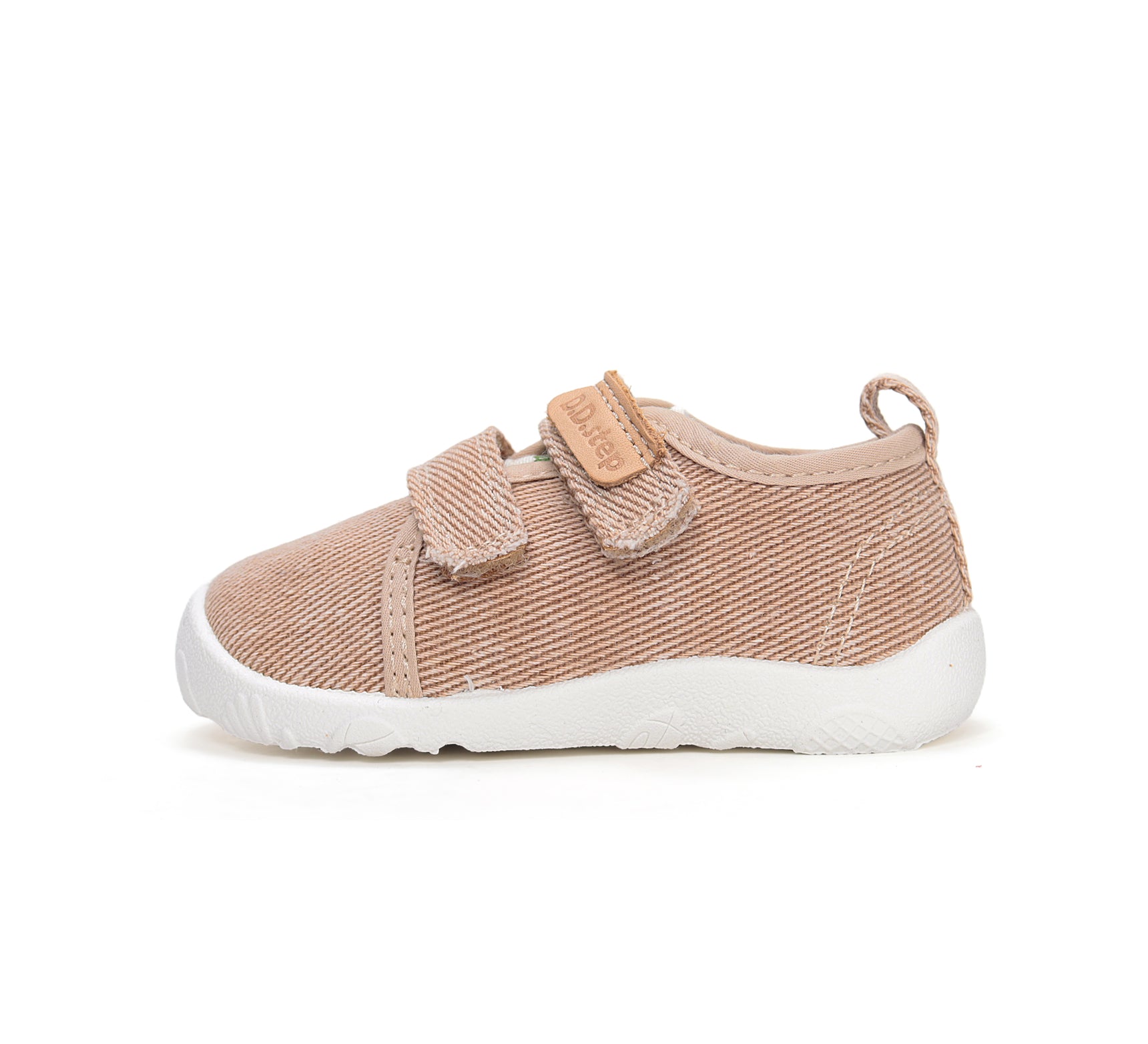 D.D.Step pantofi baieti Barefoot de interior din panza 20-31 Cream simplu