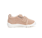 D.D.Step pantofi baieti Barefoot de interior din panza 20-31 Cream simplu