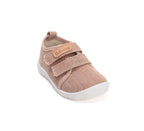 D.D.Step pantofi baieti Barefoot de interior din panza 20-31 Cream simplu