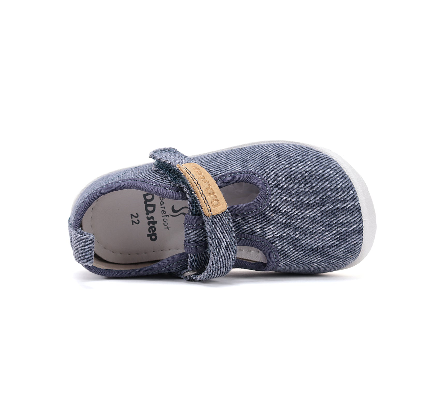 D.D.Step pantofi baieti Barefoot de interior din panza 20-25 Royal Blue