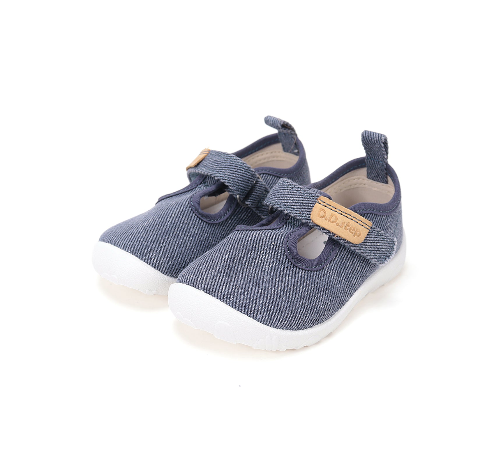 D.D.Step pantofi baieti Barefoot de interior din panza 20-25 Royal Blue