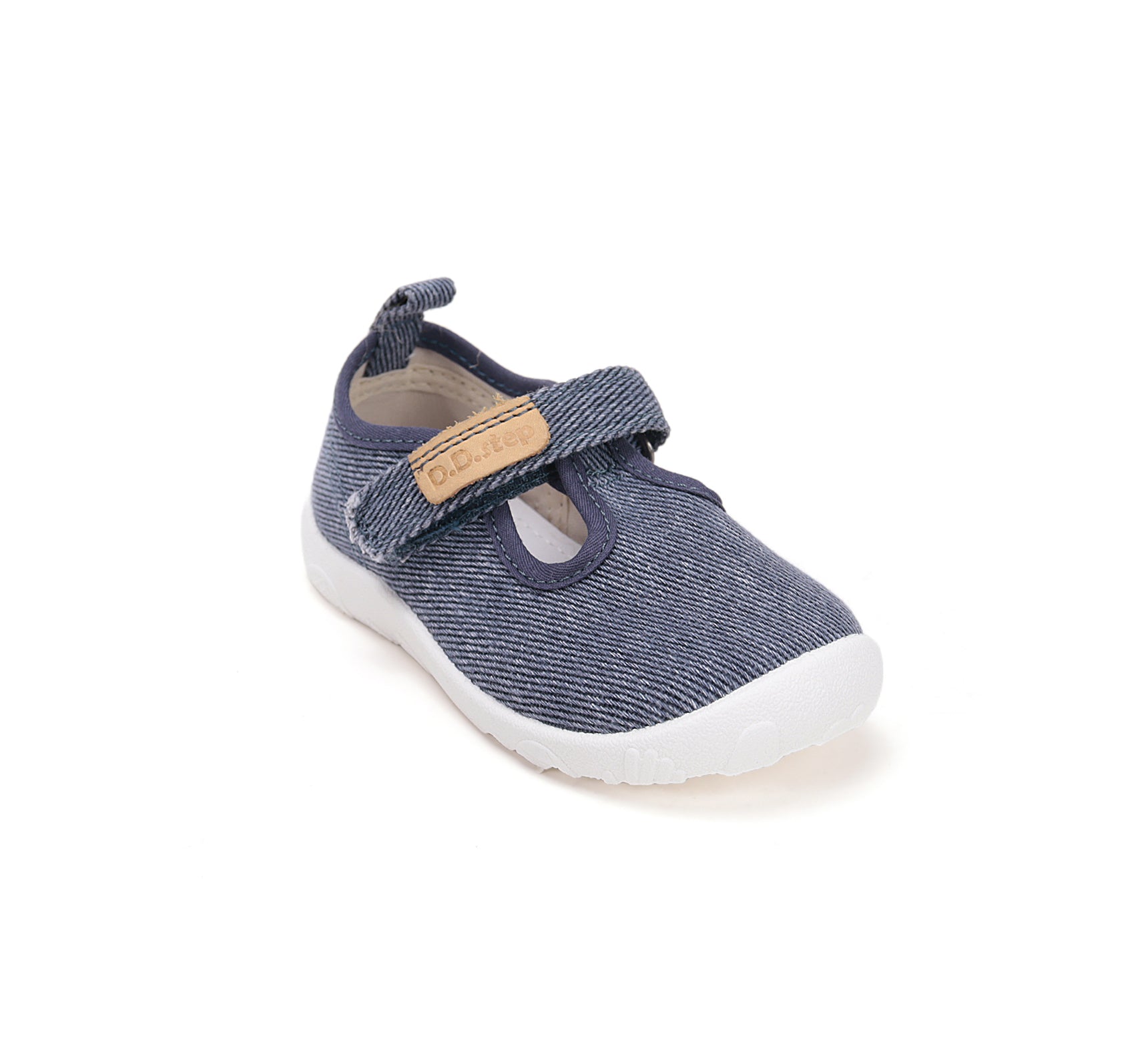 D.D.Step pantofi baieti Barefoot de interior din panza 20-25 Royal Blue