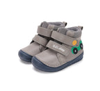 D.D.Step pantofi baieti captusiti 20-25 Dark Grey cu masinuta