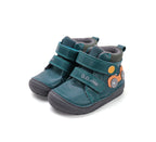 D.D.Step pantofi baieti captusiti 20-25 Sea Green cu masinuta