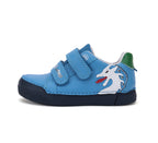 D.D.Step pantofi baieti cu LED 25-30 Bermuda Blue cu dragon