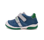 D.D.Step pantofi baieti cu scai 19-24 Royal Blue cu verde