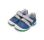 D.D.Step pantofi baieti cu scai 19-24 Royal Blue cu verde