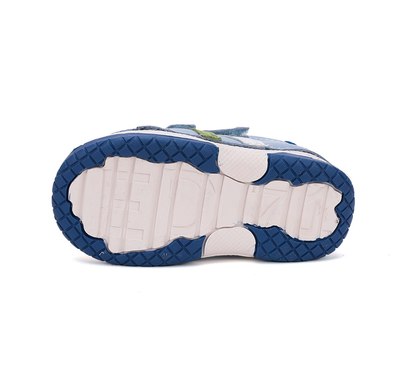D.D.Step pantofi baieti cu scai 19-24 Sky Blue cu verde