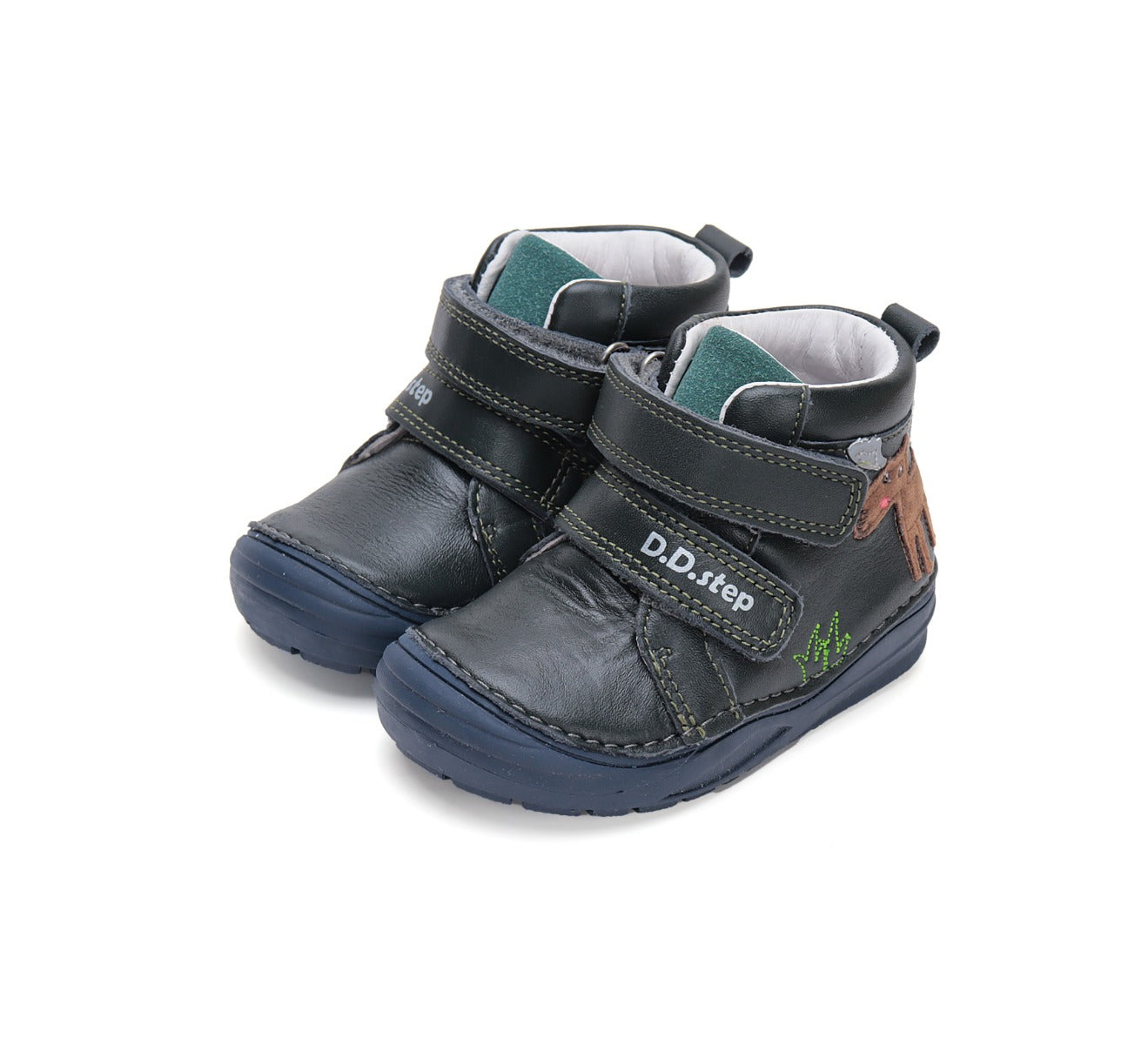 D.D.Step pantofi baieti cu scai 20-25 Emerald cu ren