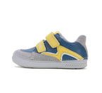 D.D.Step pantofi baieti cu scai 25-30 Bermuda Blue cu galben
