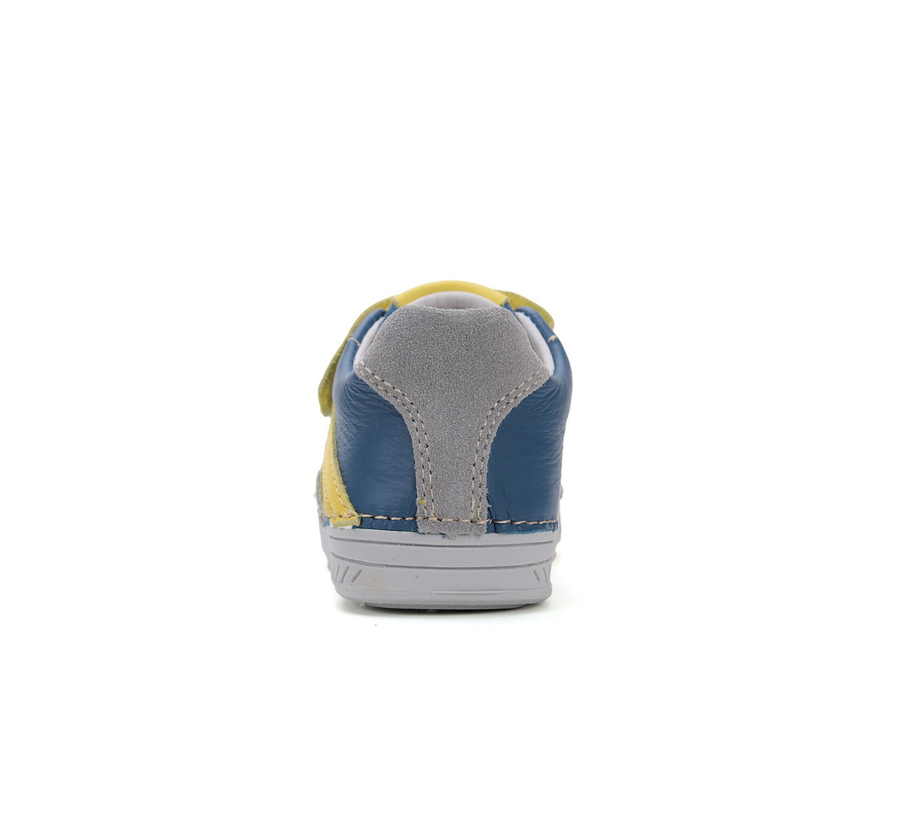 D.D.Step pantofi baieti cu scai 25-30 Bermuda Blue cu galben