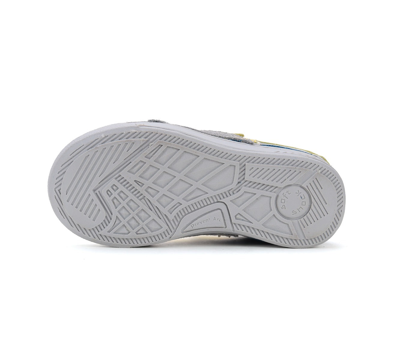 D.D.Step pantofi baieti cu scai 25-30 Bermuda Blue cu galben